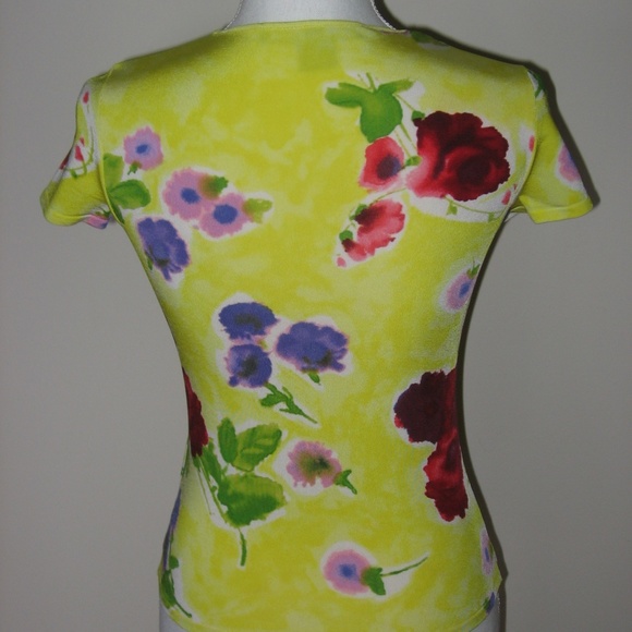 RALPH LAUREN Purple Label Floral Short Sleeve Top - Picture 4 of 5